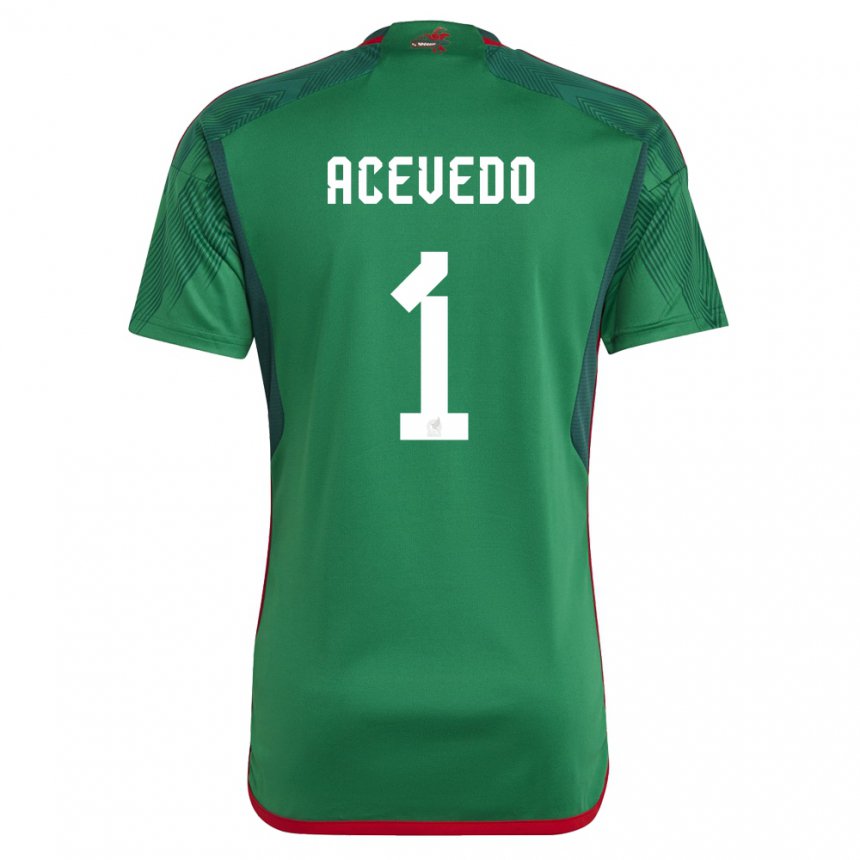 Niño Camiseta México Carlos Acevedo #1 Verde 1ª Equipación 22-24 La Camisa