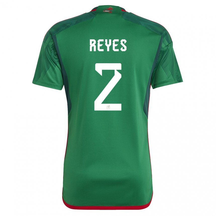 Niño Camiseta México Luis Reyes #2 Verde 1ª Equipación 22-24 La Camisa