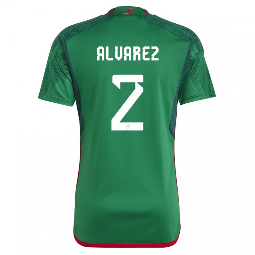 Niño Camiseta México Kevin Alvarez #2 Verde 1ª Equipación 22-24 La Camisa