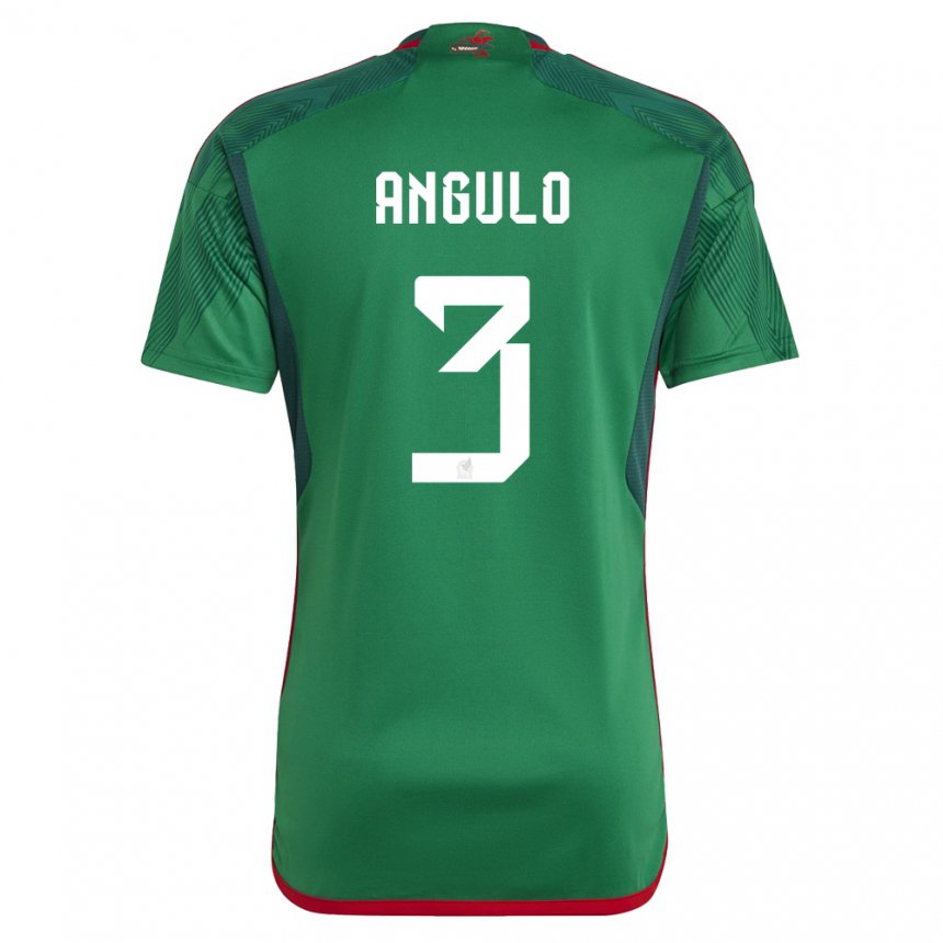 Niño Camiseta México Jesus Angulo #3 Verde 1ª Equipación 22-24 La Camisa