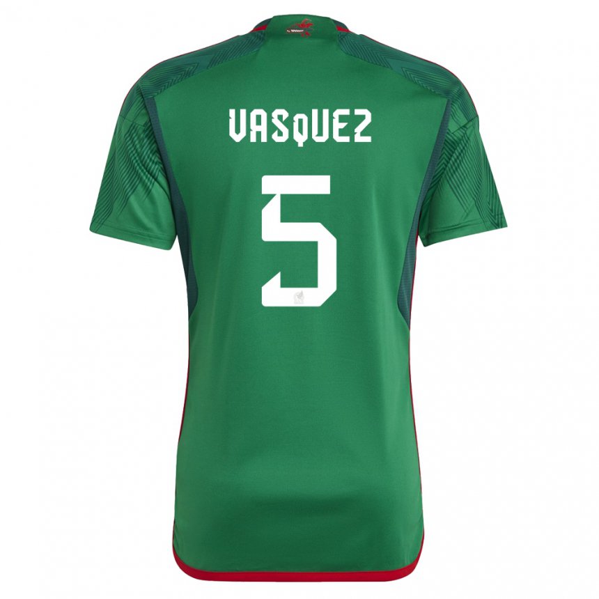 Niño Camiseta México Johan Vasquez #5 Verde 1ª Equipación 22-24 La Camisa
