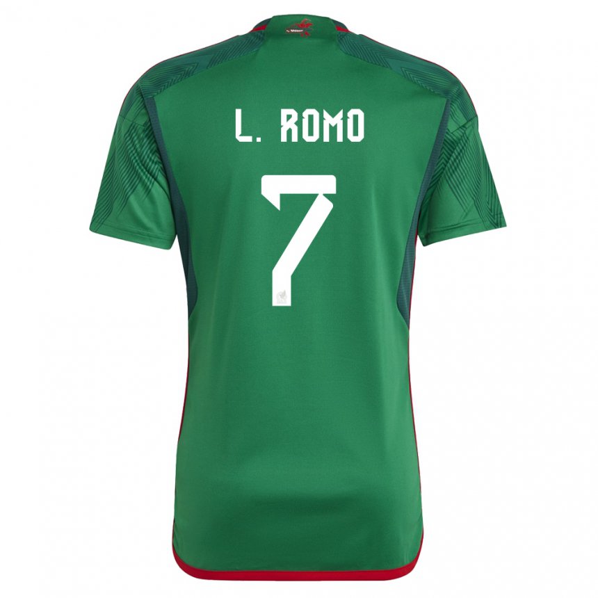 Niño Camiseta México Luis Romo #7 Verde 1ª Equipación 22-24 La Camisa