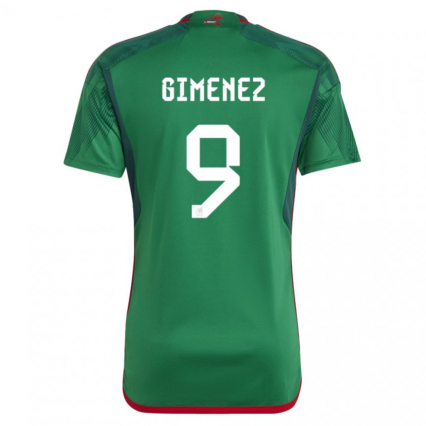 Niño Camiseta México Santiago Gimenez #9 Verde 1ª Equipación 22-24 La Camisa