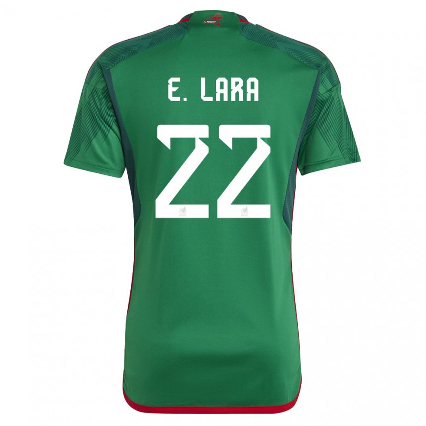 Niño Camiseta México Emilio Lara #22 Verde 1ª Equipación 22-24 La Camisa