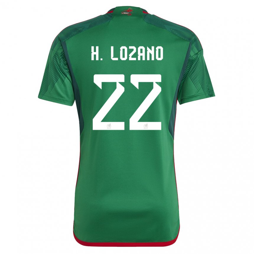 Niño Camiseta México Hirving Lozano #22 Verde 1ª Equipación 22-24 La Camisa