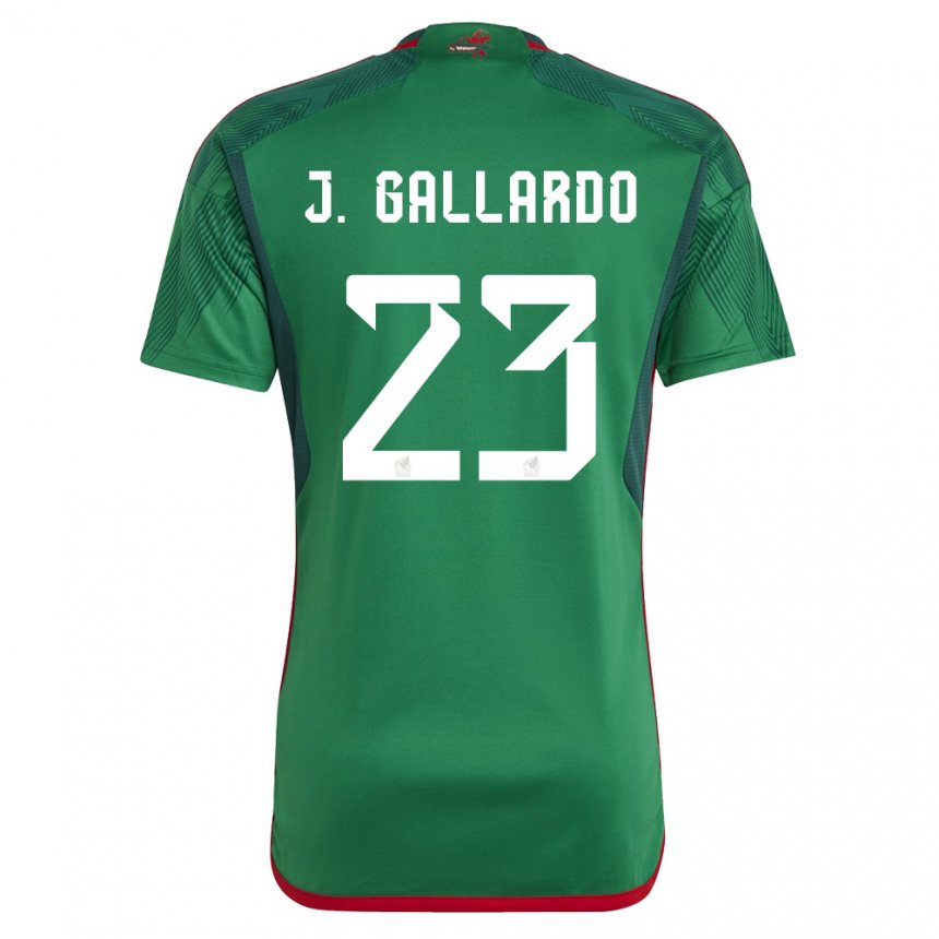 Niño Camiseta México Jesus Gallardo #23 Verde 1ª Equipación 22-24 La Camisa
