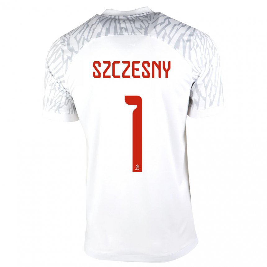 Niño Camiseta Polonia Wojciech Szczesny #1 Blanco 1ª Equipación 22-24 La Camisa