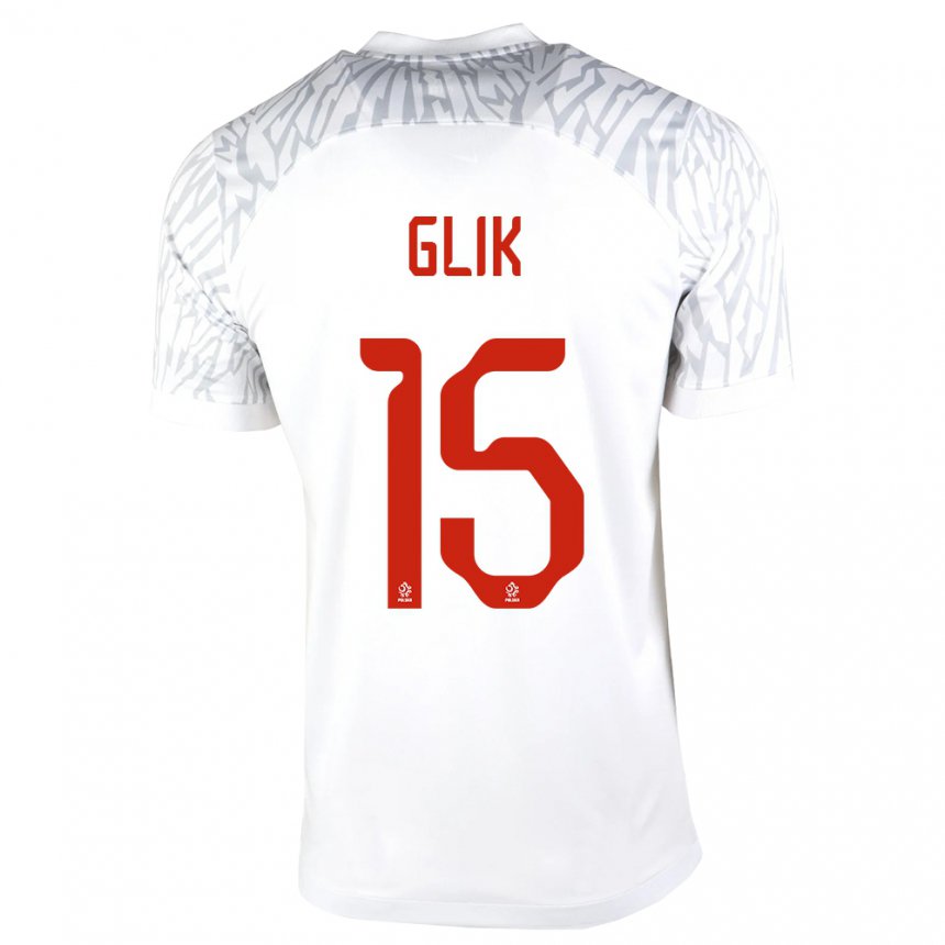 Niño Camiseta Polonia Kamil Glik #15 Blanco 1ª Equipación 22-24 La Camisa