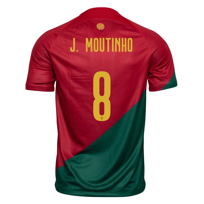 Niño Camiseta Portugal Joao Moutinho #8 Rojo Verde 1ª Equipación 22-24 La Camisa