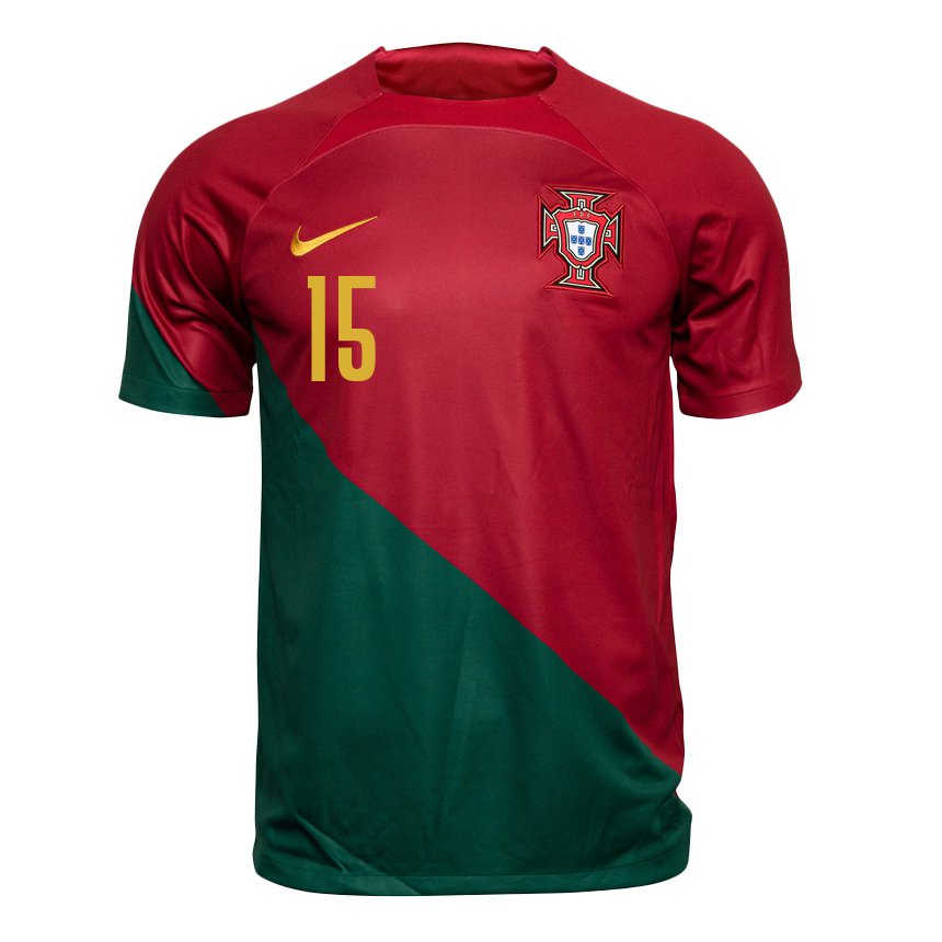 Niño Camiseta Portugal Rafael Leao #15 Rojo Verde 1ª Equipación 22-24 La Camisa