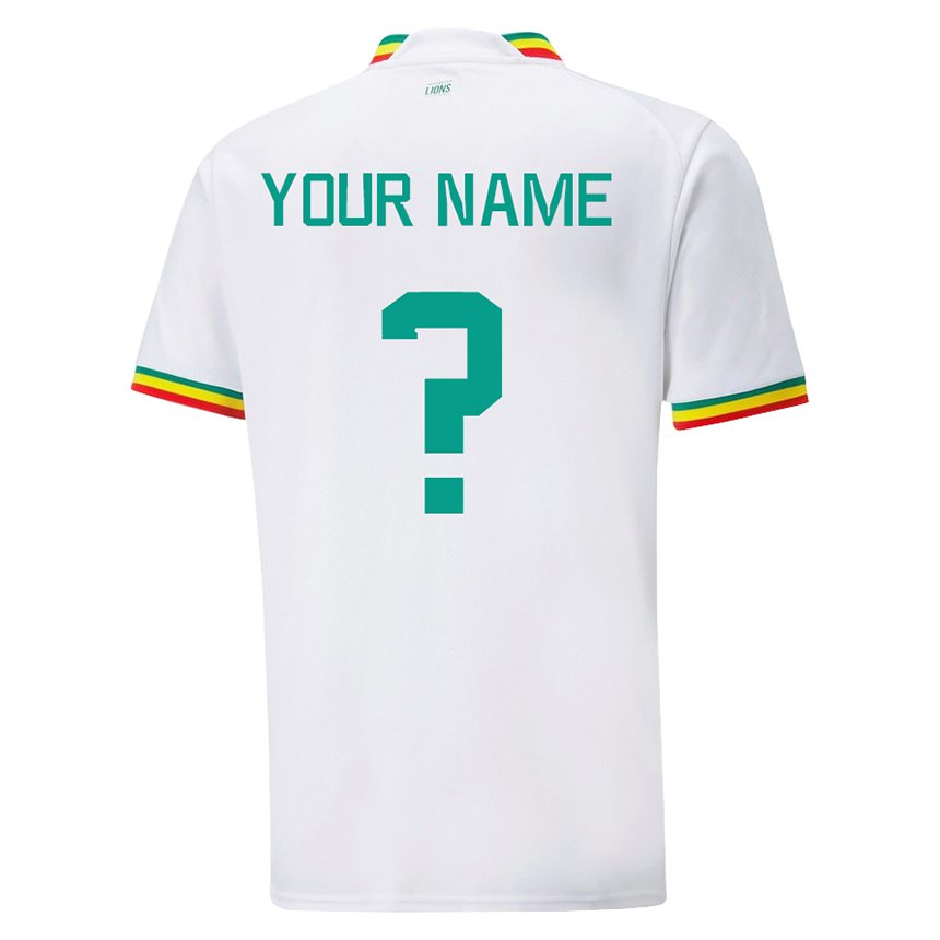 Niño Camiseta Senegal Su Nombre #0 Blanco 1ª Equipación 22-24 La Camisa