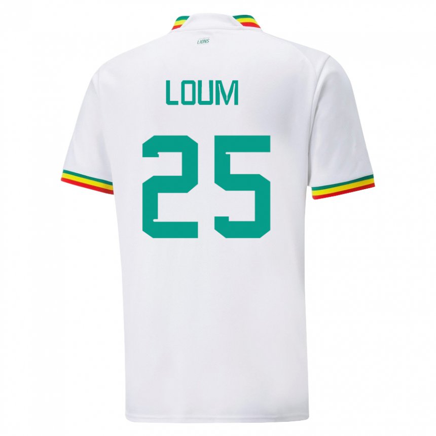 Niño Camiseta Senegal Mamadou Loum #25 Blanco 1ª Equipación 22-24 La Camisa