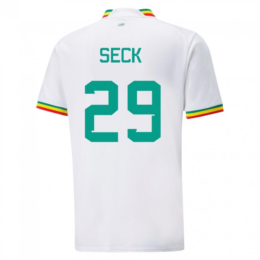 Niño Camiseta Senegal Demba Seck #29 Blanco 1ª Equipación 22-24 La Camisa