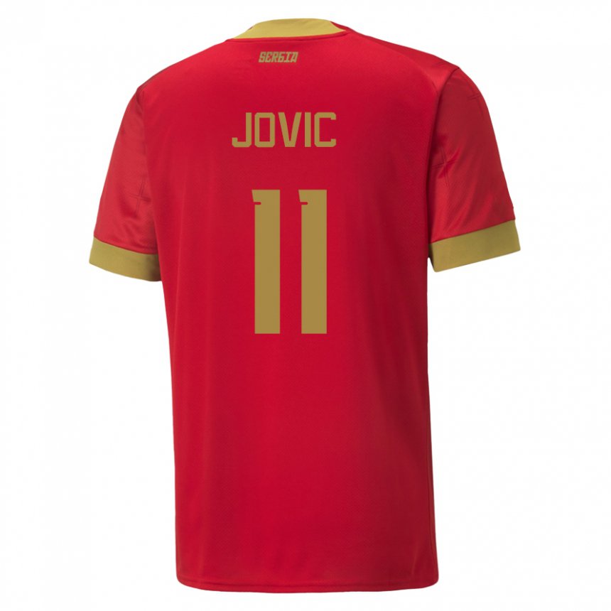 Niño Camiseta Serbia Luka Jovic #11 Rojo 1ª Equipación 22-24 La Camisa