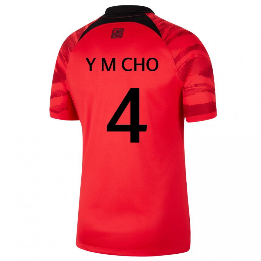 Niño Camiseta Corea Del Sur Yu-min Cho #4 Rojo Volver 1ª Equipación 22-24 La Camisa