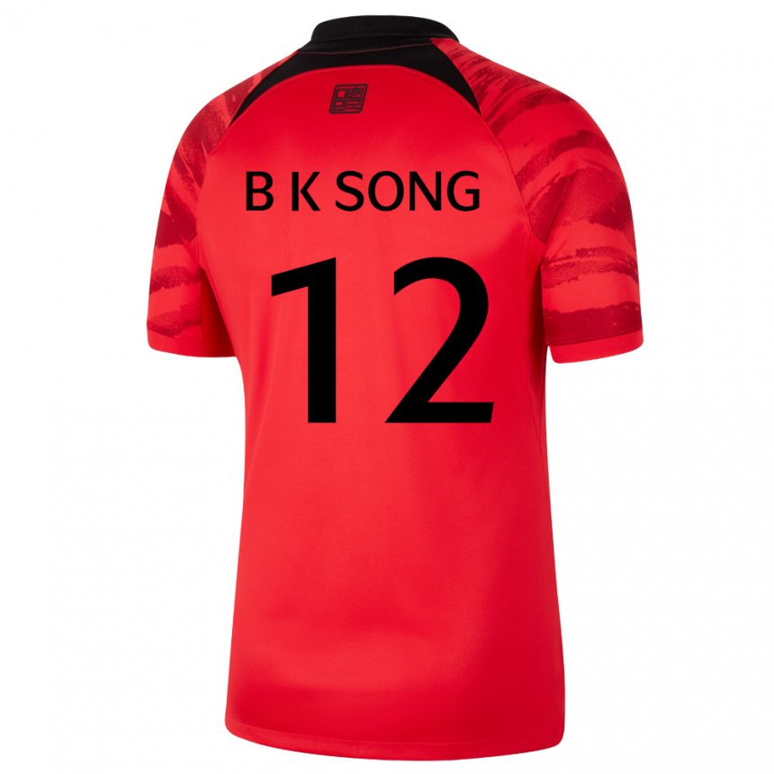 Niño Camiseta Corea Del Sur Bum-keun Song #12 Rojo Volver 1ª Equipación 22-24 La Camisa