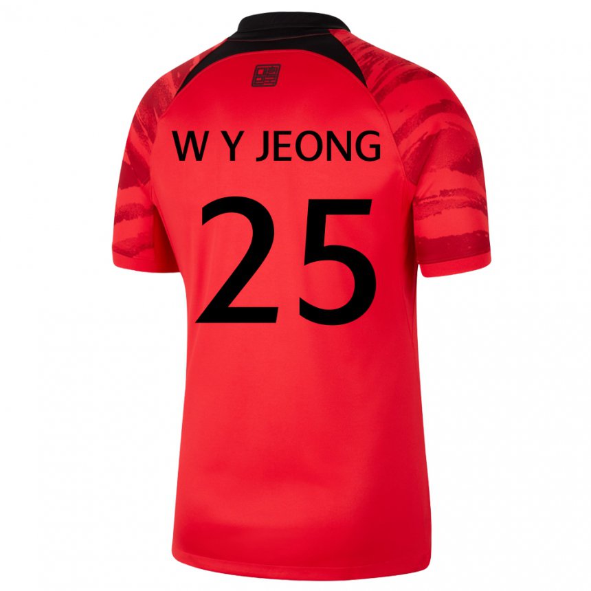 Niño Camiseta Corea Del Sur Woo-yeong Jeong #25 Rojo Volver 1ª Equipación 22-24 La Camisa