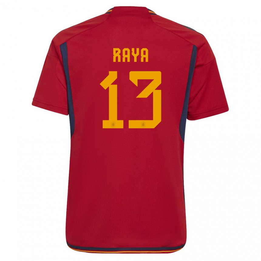 Niño Camiseta España David Raya #13 Rojo 1ª Equipación 22-24 La Camisa