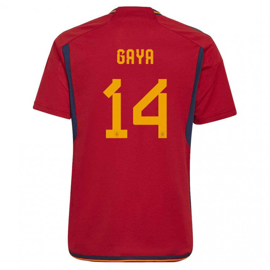 Niño Camiseta España Jose Gaya #14 Rojo 1ª Equipación 22-24 La Camisa