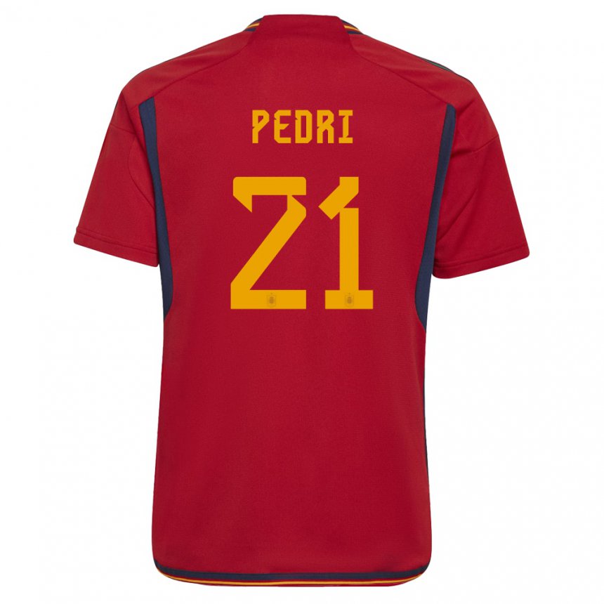 Niño Camiseta España Pedri #21 Rojo 1ª Equipación 22-24 La Camisa