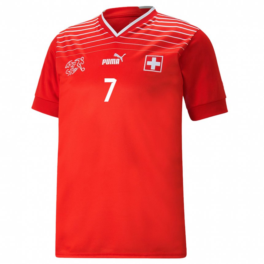 Niño Camiseta Suiza Breel Embolo #7 Rojo 1ª Equipación 22-24 La Camisa