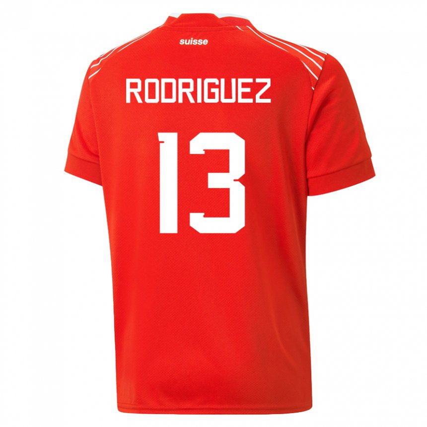 Niño Camiseta Suiza Ricardo Rodriguez #13 Rojo 1ª Equipación 22-24 La Camisa