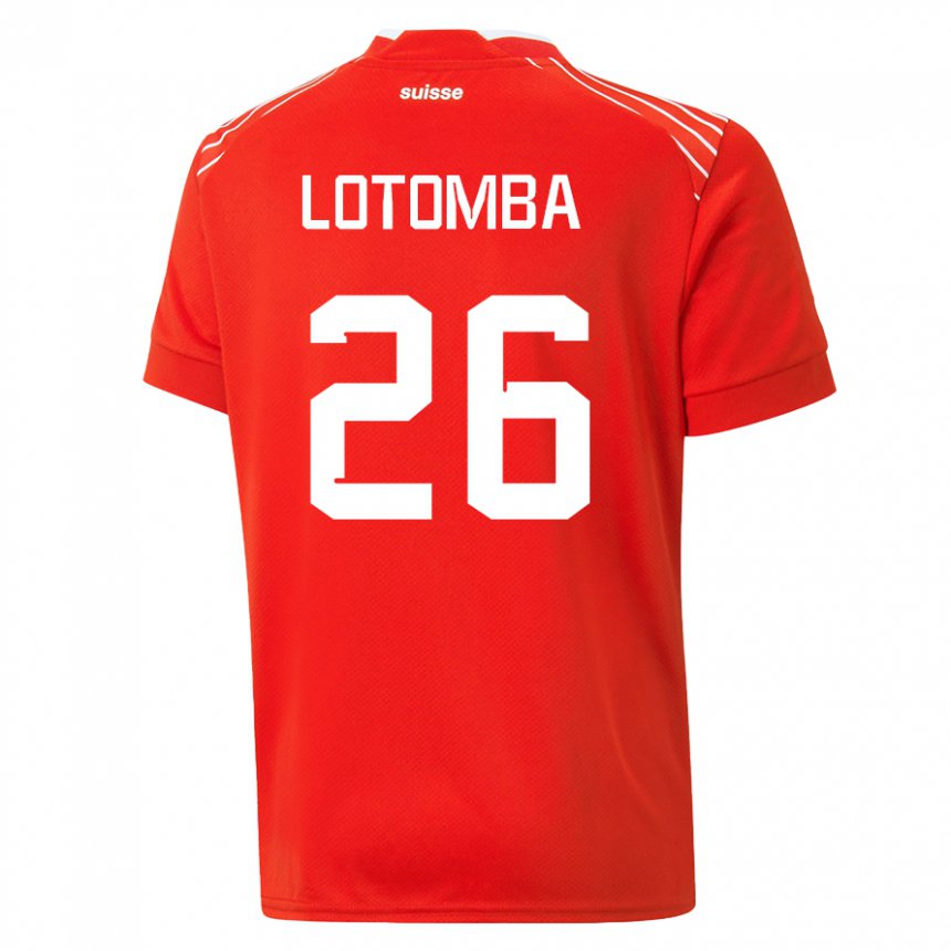 Niño Camiseta Suiza Jordan Lotomba #26 Rojo 1ª Equipación 22-24 La Camisa