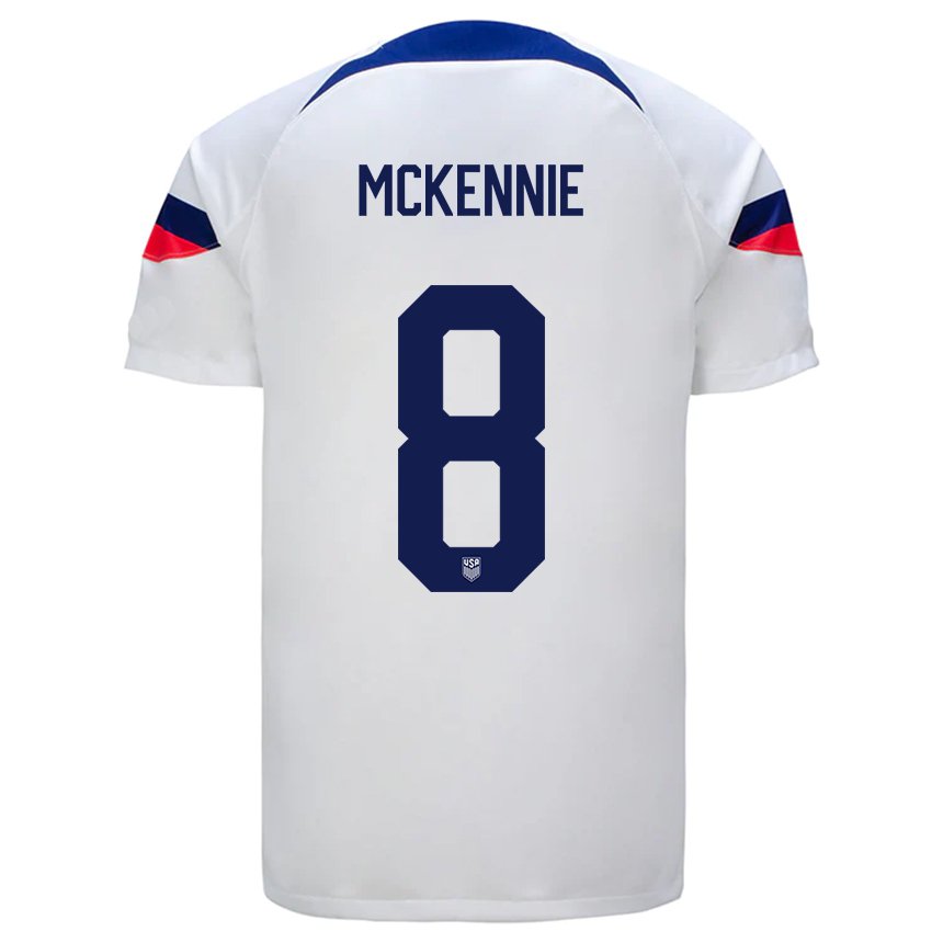 Niño Camiseta Estados Unidos Weston Mckennie #8 Blanco 1ª Equipación 22-24 La Camisa