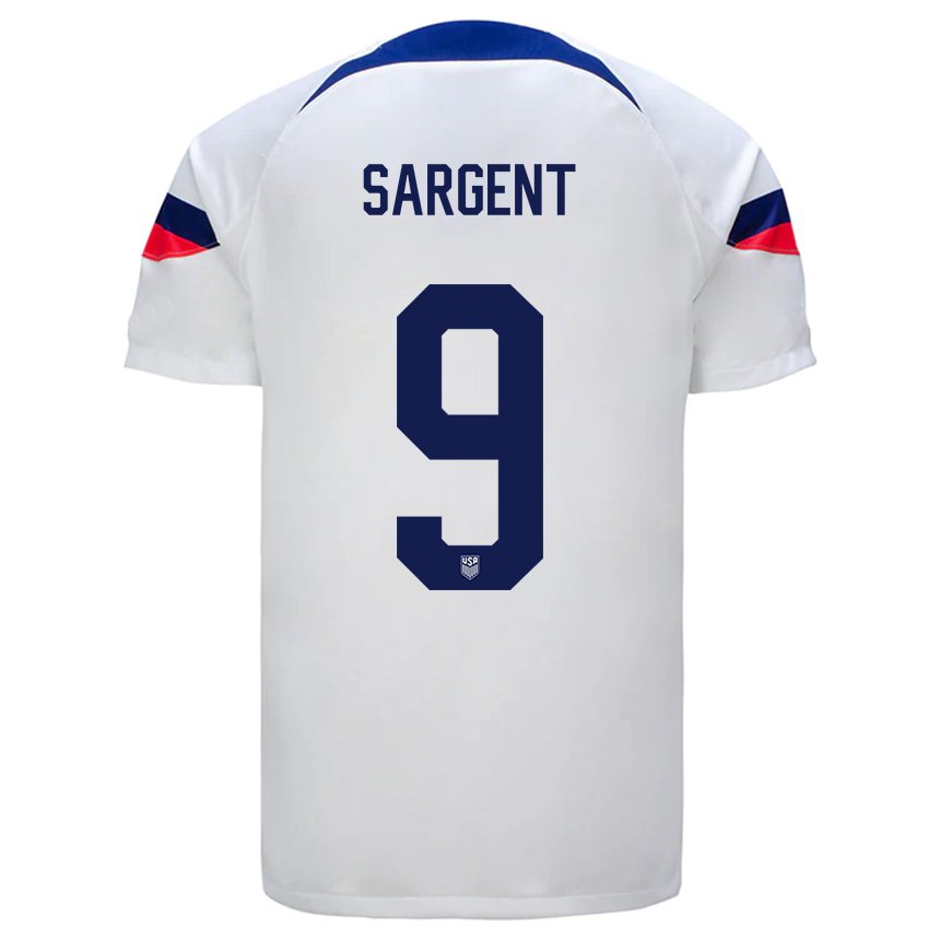 Niño Camiseta Estados Unidos Josh Sargent #9 Blanco 1ª Equipación 22-24 La Camisa
