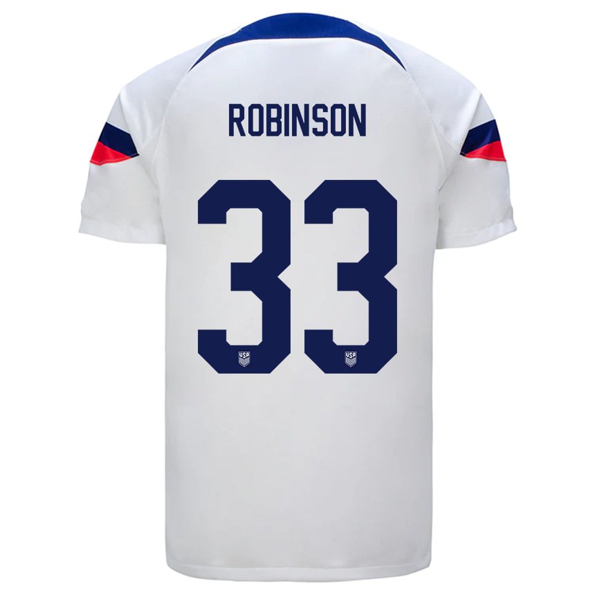 Niño Camiseta Estados Unidos Antonee Robinson #33 Blanco 1ª Equipación 22-24 La Camisa