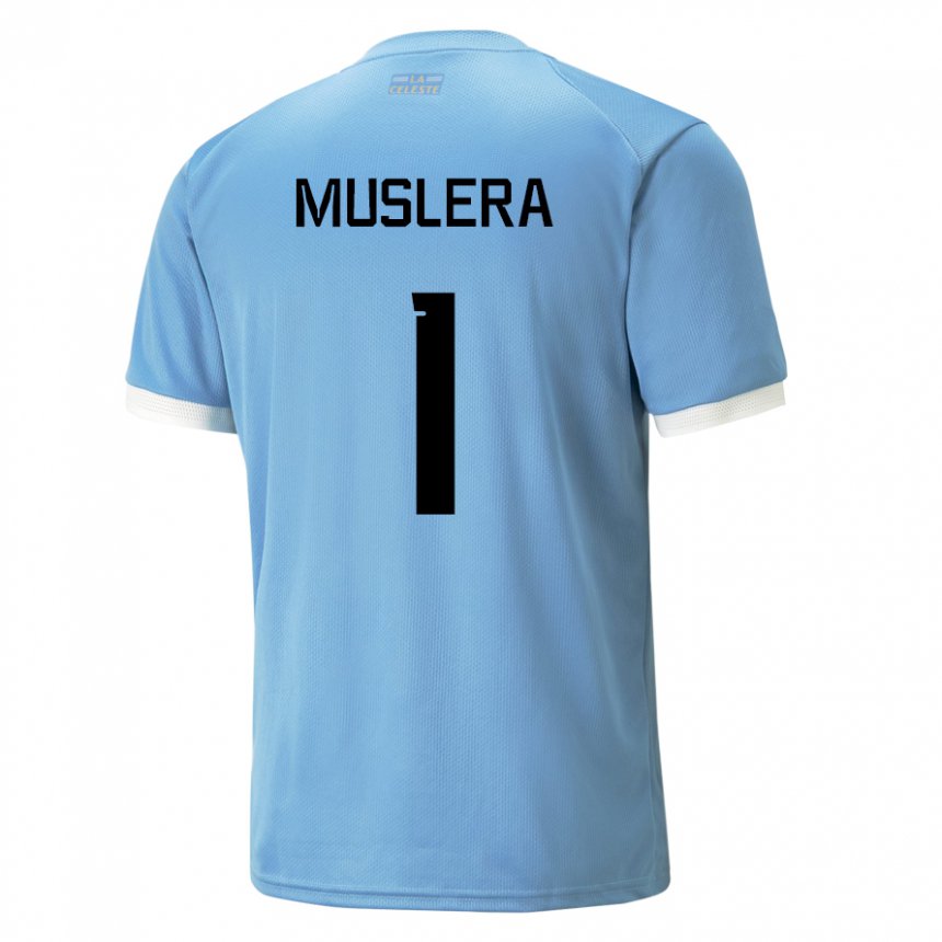 Niño Camiseta Uruguay Fernando Muslera #1 Azul 1ª Equipación 22-24 La Camisa