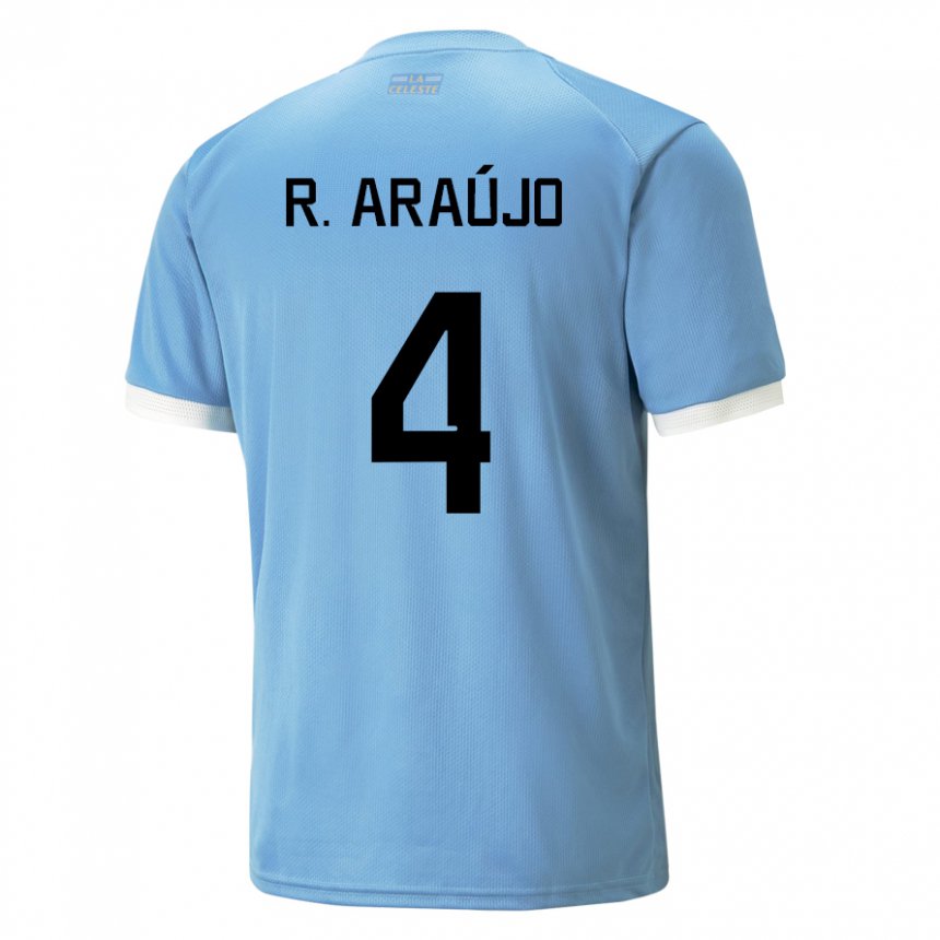 Niño Camiseta Uruguay Ronald Araujo #4 Azul 1ª Equipación 22-24 La Camisa