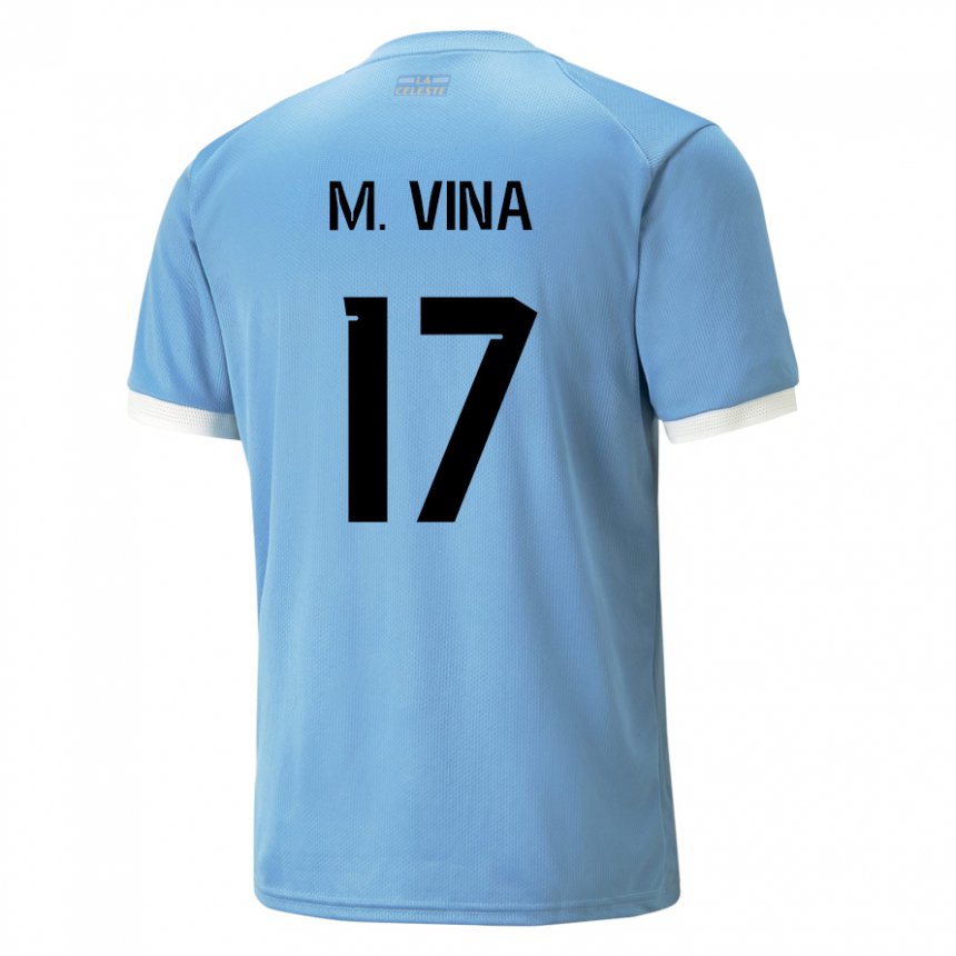 Niño Camiseta Uruguay Matias Vina #17 Azul 1ª Equipación 22-24 La Camisa