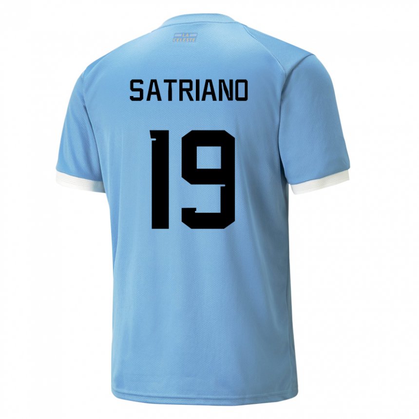 Niño Camiseta Uruguay Martin Satriano #19 Azul 1ª Equipación 22-24 La Camisa