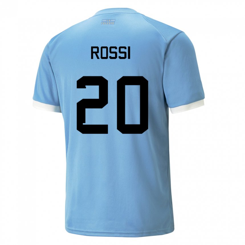 Niño Camiseta Uruguay Diego Rossi #20 Azul 1ª Equipación 22-24 La Camisa