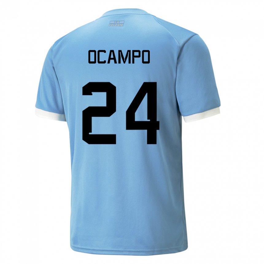 Niño Camiseta Uruguay Brian Ocampo #24 Azul 1ª Equipación 22-24 La Camisa
