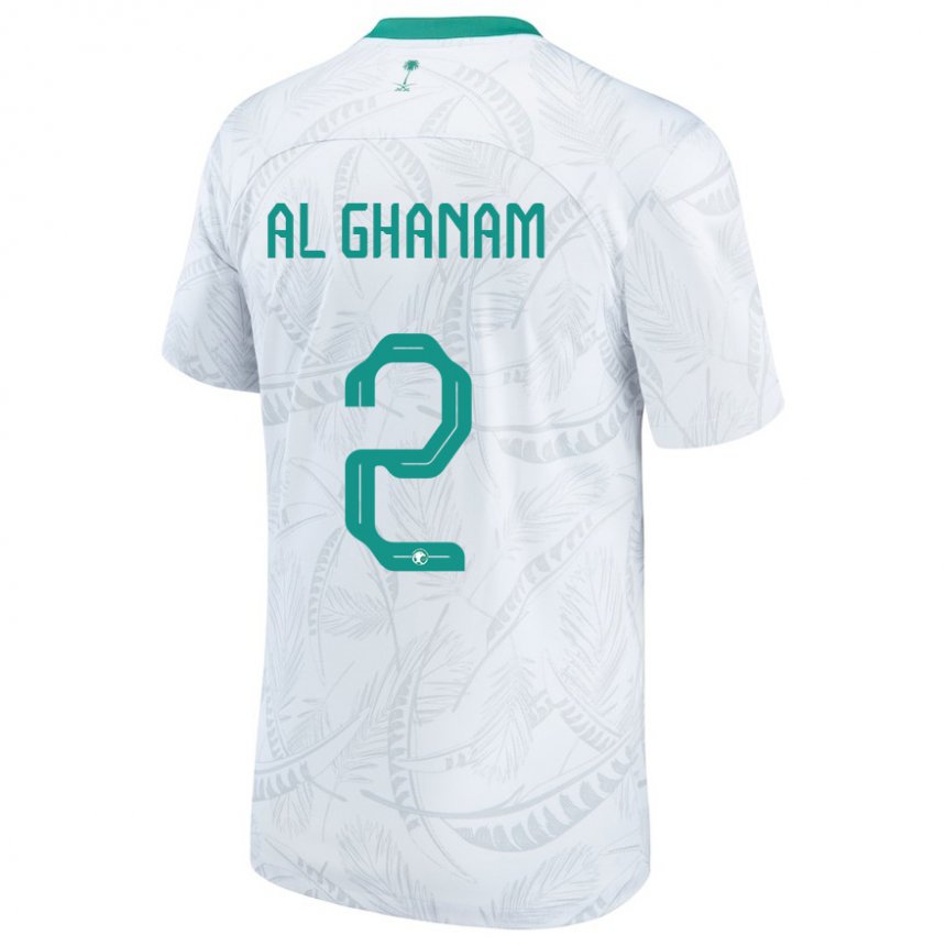 Niño Camiseta Arabia Saudita Sultan Al Ghanam #2 Blanco 1ª Equipación 22-24 La Camisa