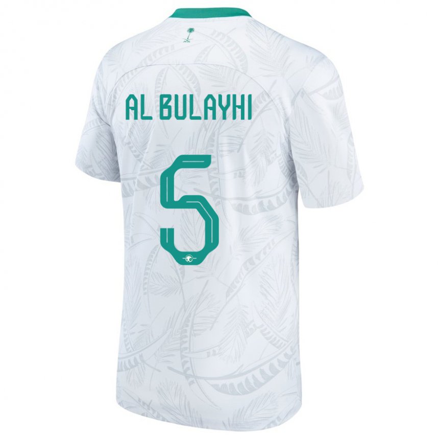 Niño Camiseta Arabia Saudita Ali Al Bulayhi #5 Blanco 1ª Equipación 22-24 La Camisa