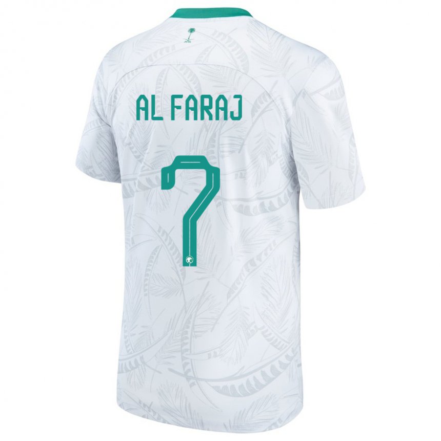 Niño Camiseta Arabia Saudita Salman Al Faraj #7 Blanco 1ª Equipación 22-24 La Camisa