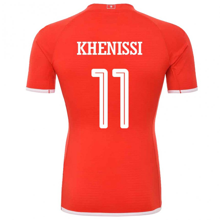 Niño Camiseta Túnez Taha Yassine Khenissi #11 Rojo 1ª Equipación 22-24 La Camisa