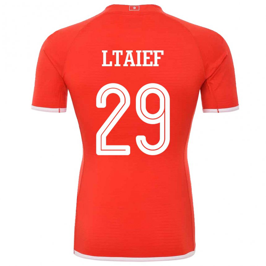 Niño Camiseta Túnez Sayfallah Ltaief #29 Rojo 1ª Equipación 22-24 La Camisa