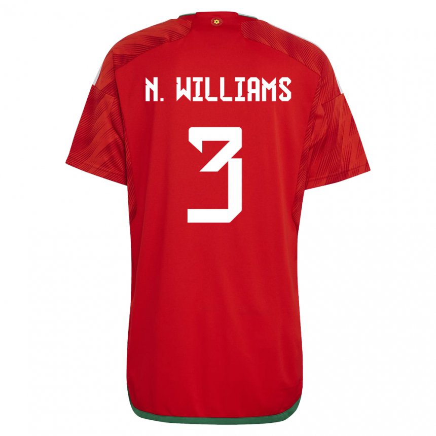 Niño Camiseta Gales Neco Williams #3 Rojo 1ª Equipación 22-24 La Camisa