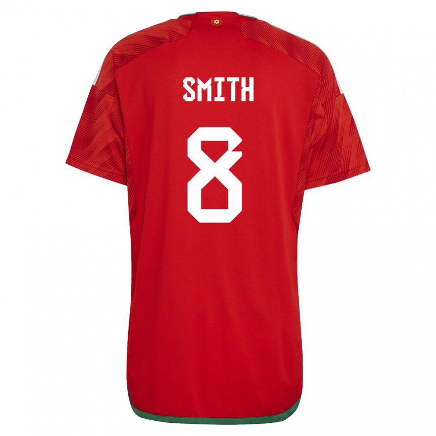 Niño Camiseta Gales Matt Smith #8 Rojo 1ª Equipación 22-24 La Camisa