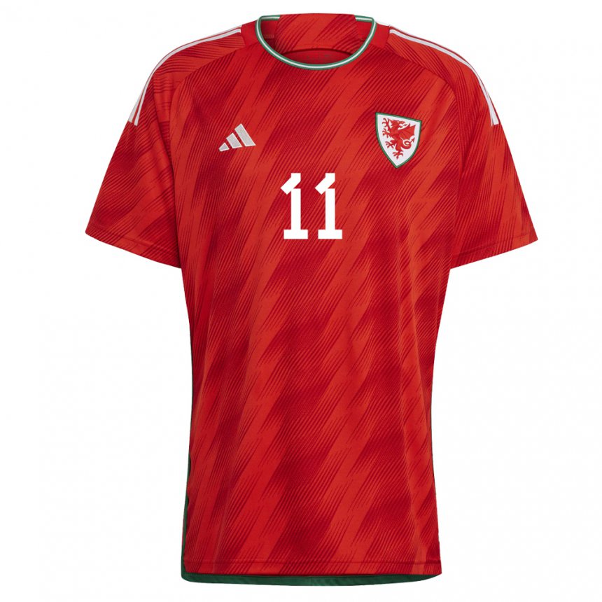 Niño Camiseta Gales Gareth Bale #11 Rojo 1ª Equipación 22-24 La Camisa