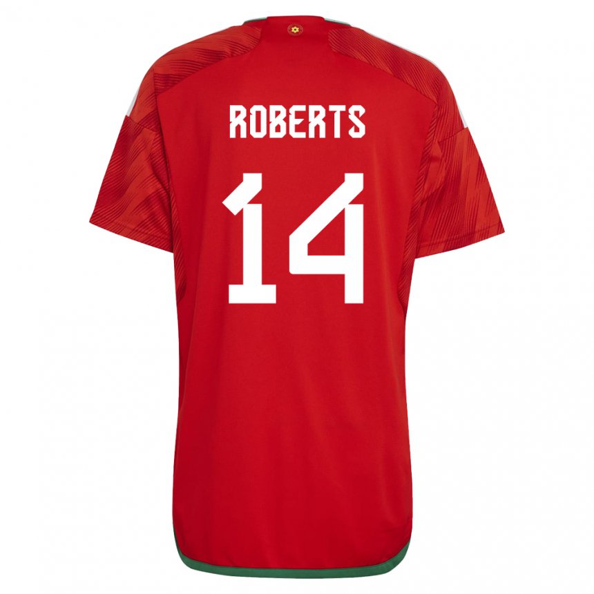 Niño Camiseta Gales Connor Roberts #14 Rojo 1ª Equipación 22-24 La Camisa