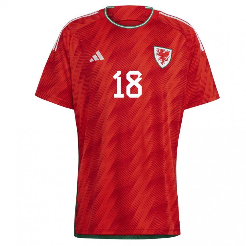 Niño Camiseta Gales Jonathan Williams #18 Rojo 1ª Equipación 22-24 La Camisa
