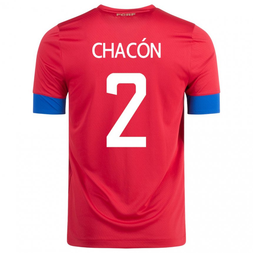 Niño Camiseta Costa Rica Daniel Chacon #2 Rojo 1ª Equipación 22-24 La Camisa