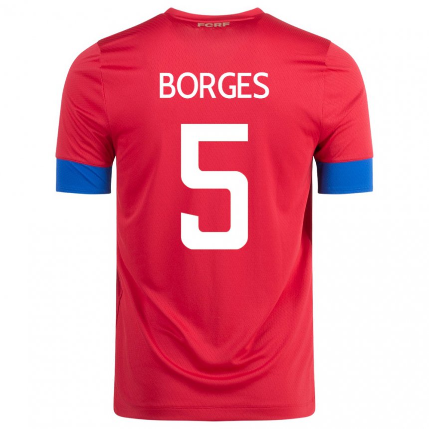 Niño Camiseta Costa Rica Celso Borges #5 Rojo 1ª Equipación 22-24 La Camisa
