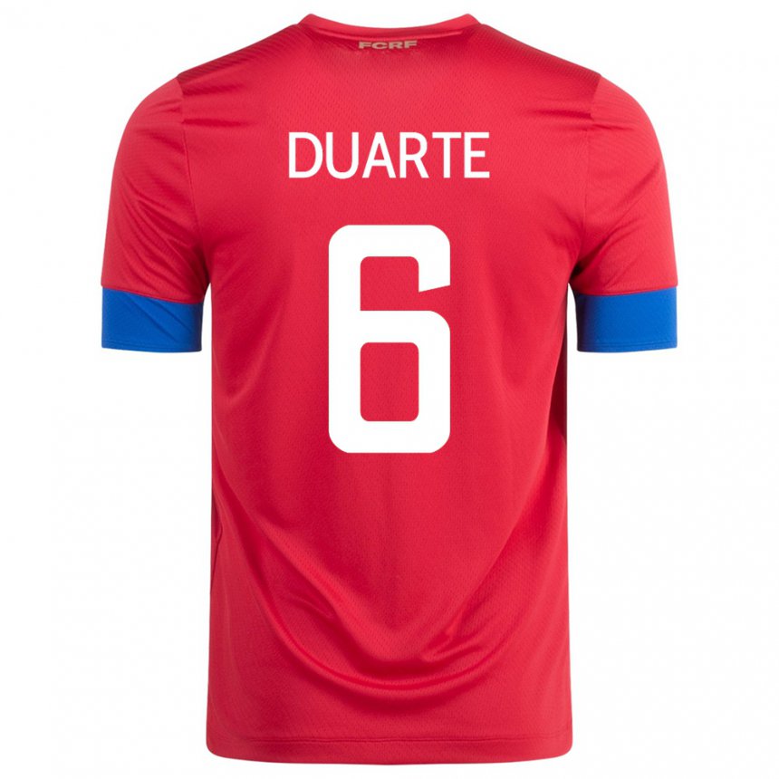 Niño Camiseta Costa Rica Oscar Duarte #6 Rojo 1ª Equipación 22-24 La Camisa