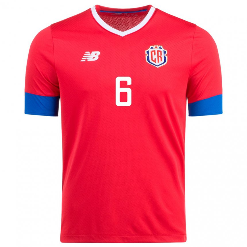 Niño Camiseta Costa Rica Oscar Duarte #6 Rojo 1ª Equipación 22-24 La Camisa